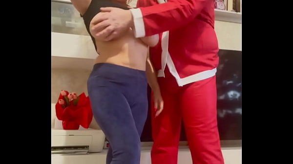 Santa Claus Play With My Huge Tits