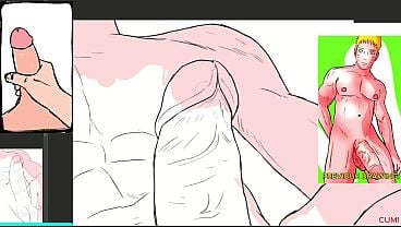Muscular Male Torso Cradling Massive Erect Member - No Face Visible Oversized Thick Member Close Up
