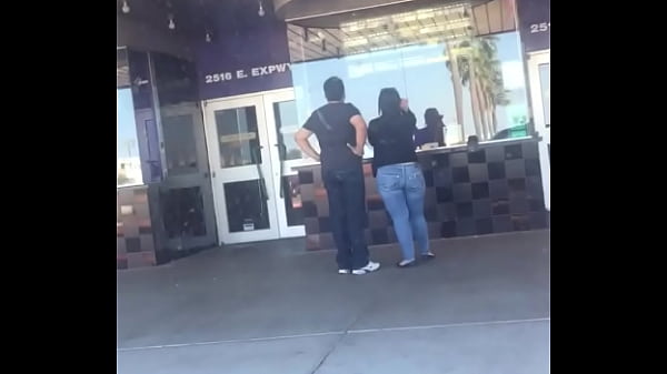Candid Blue Jean Behind