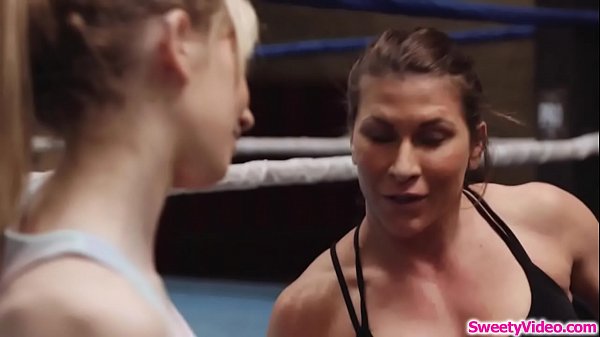 Lesbian Coach Rams Slim Trainee