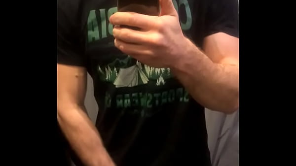 I Got Thrilled In The Store At The Seller And Went To Masturbate In The Fitting Room. Muscular Russian Dude Blows On The Mirror