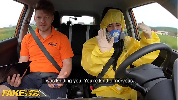 Fake Driving School Lexi Dona Takes Off Her Hazmat Suit And Screws Instructor