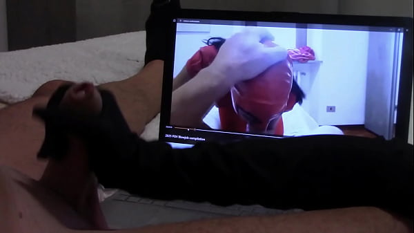 Preview Gift To My Biggest Fan: Hand Work In Gloves, While Is Watching One Of My Vids, With Load Shot