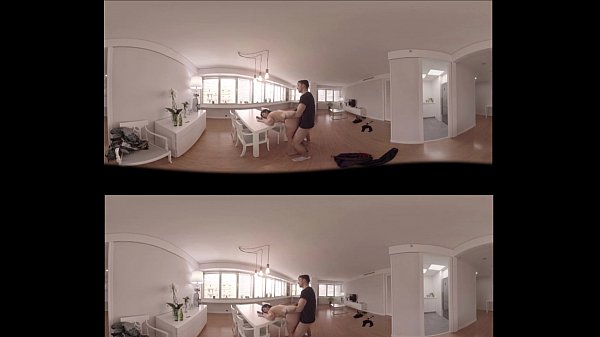 VR Porn 360 Brown-haired Fucked On The Table