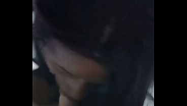 Steamy Black Gal In Dress Gobbles Nice White Cock
