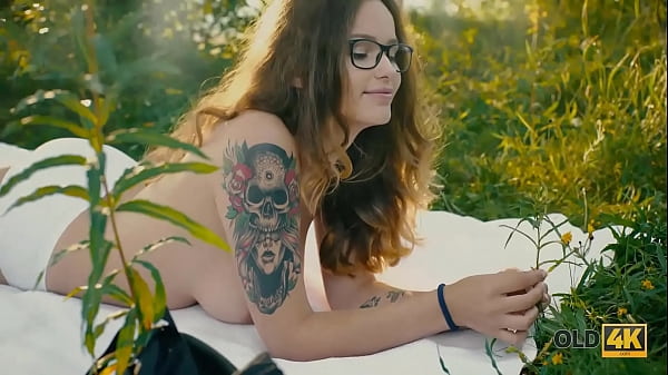 OLD4K. Summer Weather Motivates Chick To Have Outdoor Sex With Old Bloke
