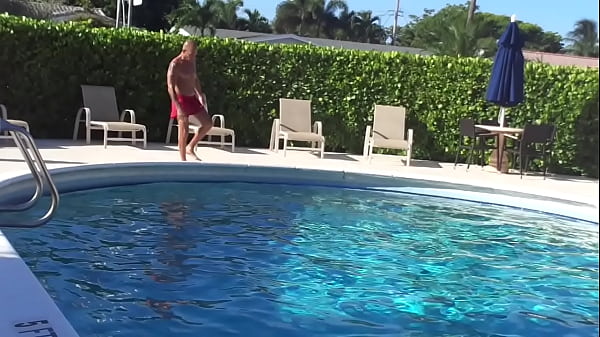 DIVING INTO POOL