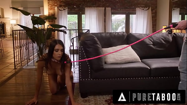PURE FORBIDDEN Leashed Aria Sloane Must YIELD Forceful Pervert Stepdad To Get What She Lusts