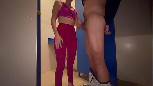 I Hide In The Women's Locker Room At The Gym And Startle A Honey Who Helps Me Finish Cumming