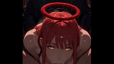 Red Devil Halo Anime Gal With Flawless Booty Mounts Cock Intense. Ai Generated!