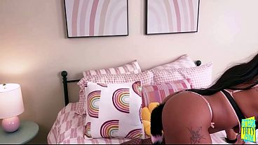 Sizzling Ebony With Massive Naturals And Butt Smashed In Mums Room