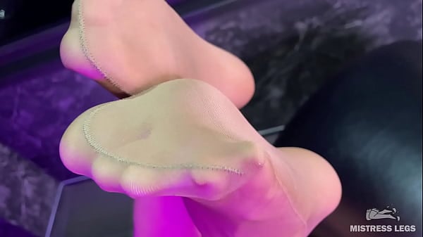 Divine Dominatrix Tootsies And Rump In Flesh-colored Pantyhose Denial Teasing You