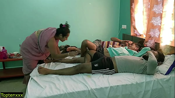 Desi Rich Boys Smashes Pretty Bhabhii!! Sizzling Trio Sex