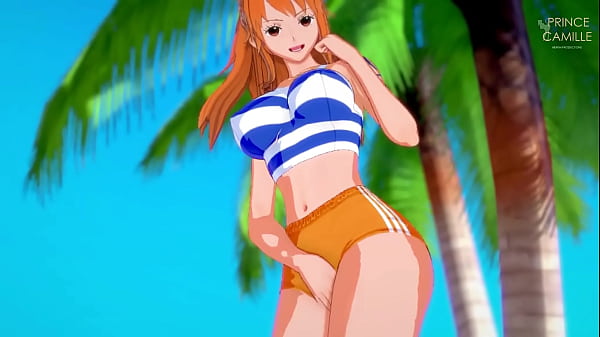 Nami Treasures To Be A Nudist Hoe And Touch Her Full Twat On A Deserted Island - One Piece
