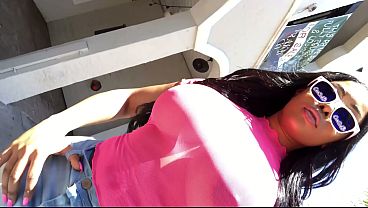 Camsoda - Moriah Mills Public See Through Lingerie And Oiled Up Ebony Thick Rear And Titties