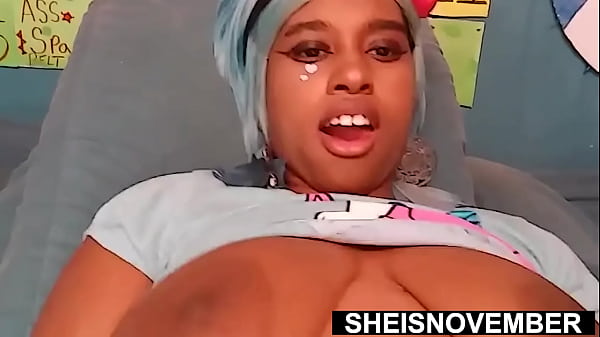 Age Play Present Dripping Cunt, Sensitive Button, And Enormous Saggy Natural Melons, Thighs Open Apart On Bed, Cute Stacked Nerdy Ebony Chick Sheisnovember Sordid Talk With Rough