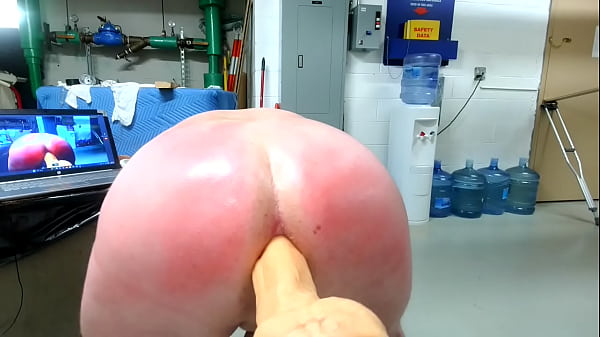 Plump Adorable Behind Pale Dude Close Up Butt Sex Dildo