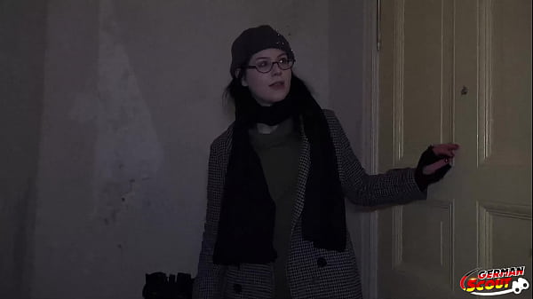 GERMAN SCOUT - Black Hair PAWG Glasses Doll Melli Venom Pick Up For First Casting Fuck In Berlin