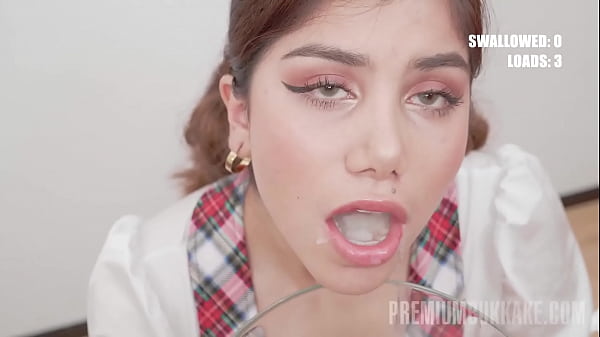 PremiumBukkake - Marina Gold Gobbles 48 Gigantic Mouthful Cumshots