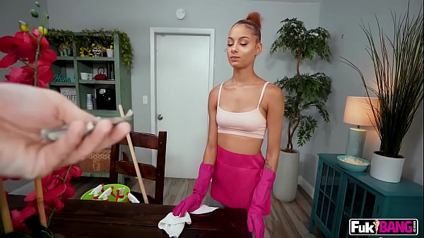 Dora Belle Black Housekeeper Worships Jizz