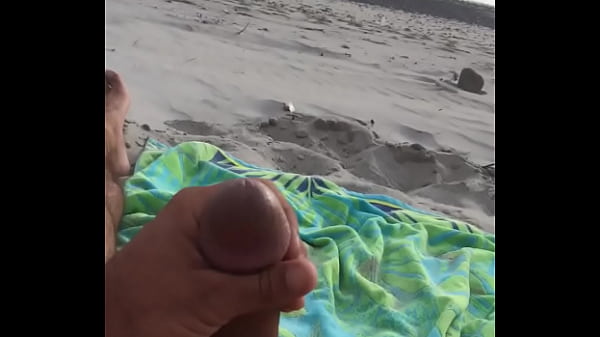Throbing Rod Masterbate At A Public Beach!