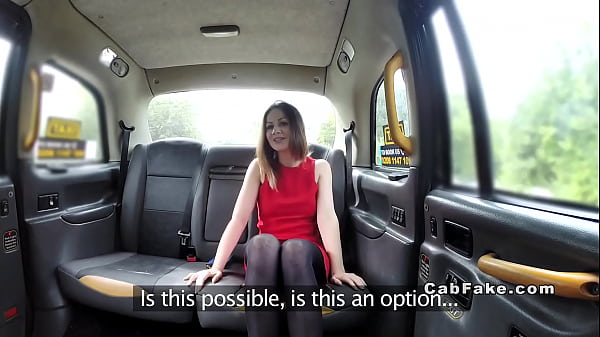 Babe In Red Dress Licking In Fake Taxi