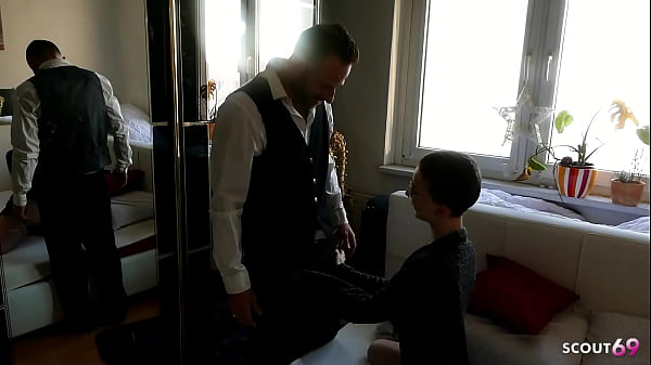Bald Head Short Hair German Lover Lia Louise With Glasses Entice Boy To Fuck And Face Shot