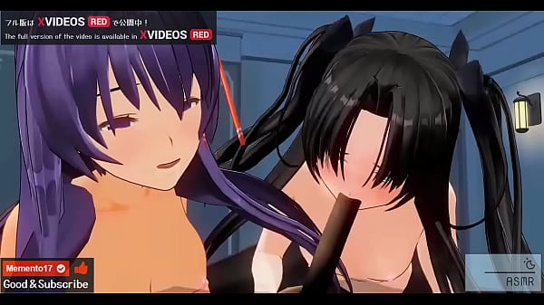 無修正エロアニメ　遠坂凛と間桐桜の3人エッチ