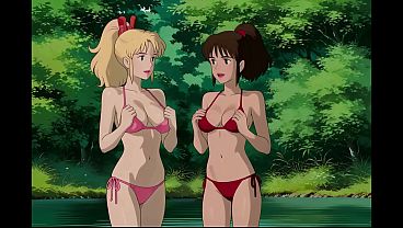 Lakeside Lesbians [AI] Forest Walk Undress Swimming Digital Play Fisting Bouncing Boobs Ghibli Style Various Angles