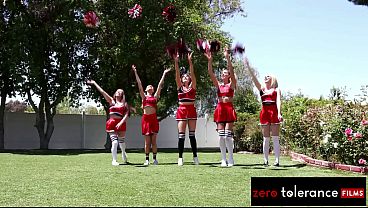 ZERO TOLERANCE FILMS - Uniformed College Cheer Hoes Have Sweaty Group Sex Fuckfest After Practice