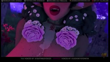 3D 2 Chicks Giant Breasts POV Sex Saddling Knocker Expansion WSound Added