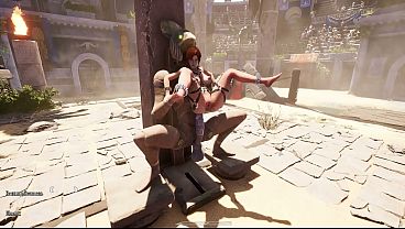The Ancient Statue Awakened And Began Rhythmically Nailing Lara Croft In Her Snug Butt. BDSM Outfit. 3D Hentai Animation