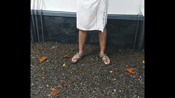Indian Boy Disrobing In Towel