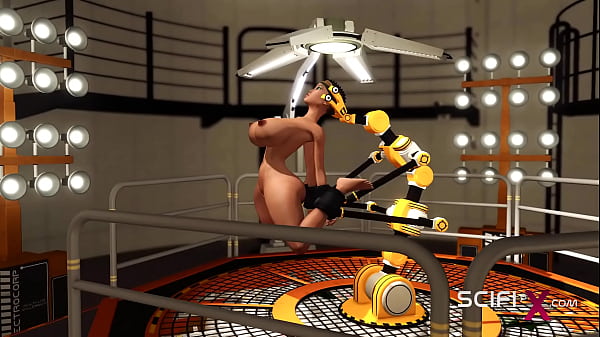 A Seductive Sizzling Cuffed Ebony Gets Slammed Relentless By A Sex Cyborg