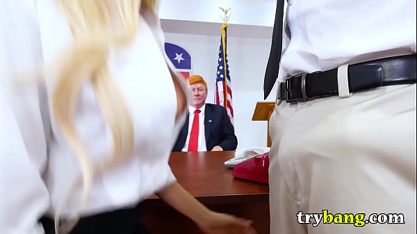 Luna Star Meets POTUS Cheeto McFuckface And Gets Pounded By Cameraman