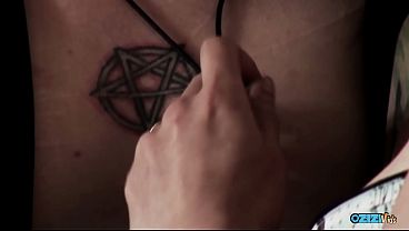 First Comes The Tattoo Then Come The Breathtaking All-natural Boobs Into Front View