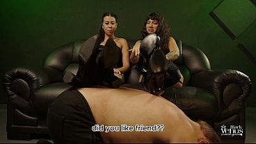 PT1 - The Leather Sentence: Two Cruel Vixens Smudging Our Boot Tootsies Over Your Docile Face 8