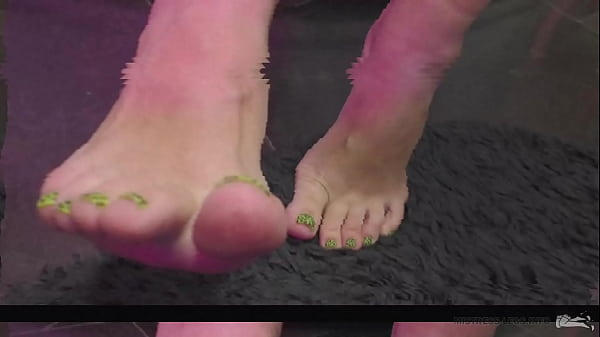 Wet And Seductive Blue Nylon Domme Feet Torment You