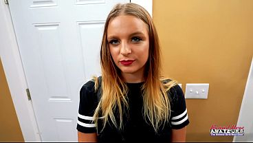 Stella 2 Handles Strokes For Ass Play Then Downs During Cutie Casting Call!