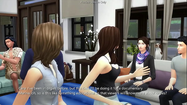 Free-for-all Party With Aroused Neighbors - Sims 4 - 3D Animation