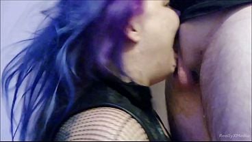 Blue Hair Mature Slut Getting Her Gullet Spanked Facefuck Choking All-the-way