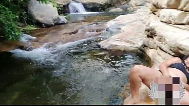 On A Sex Walk With My Stepbrother And His Friends, I Flaunt Them Outdoors, Playing With My Honeypot And My Titties In The River. I Am The Nympho Of The Family (Full Video XVIDEOS