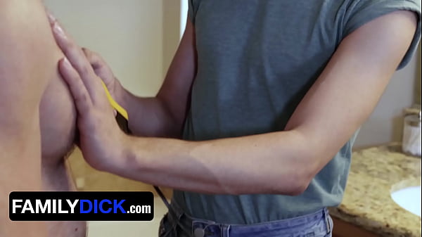 Shy StepSon Rob Quin Helps Shaving His Hunk StepDad Muscled Madison's Nuts - FamilyDick