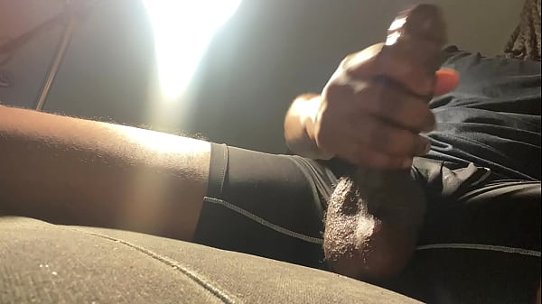 Giant Black Prick Jerking Off