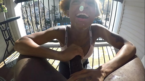 POV Throat Fuck By Breezy On Her Balcony