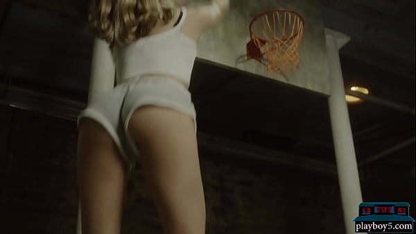 Impeccable Massive Butt Light-haired Centerfold Amelia Playing Basketball And Gets Fully Stripped