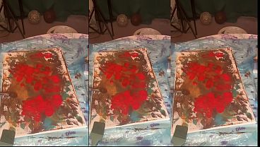 In Large Eyeglasses ASMR Acrylic Art Bloom In The Mist Part 2