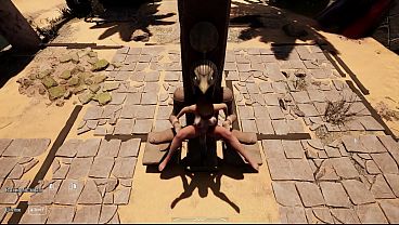 Lara Croft Woke Up A Statue And Now Lara Is Being Railed In Every Opening In Front Of 1,000 Spectators.