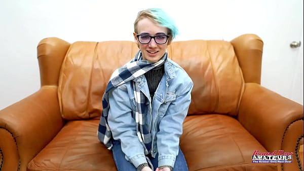 Shy Nerdy Petite Blue Haired Light-haired Raven Entices With Angelic Throat Fuck!