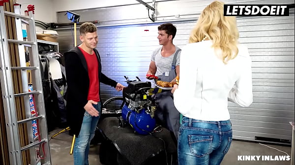 Giant Breasts MILF Klara Receives Brutal DP From Two Fat Members In The Garage After Cooking Lunch For Them Because They're Intense Working Alphas - LETSDOEIT